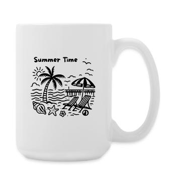 Conception de la plage - Grande tasse 440 ml - blanc - Droite