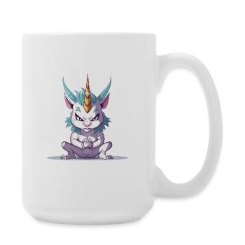 Licorne en colère - Grande tasse 440 ml - blanc - Droite