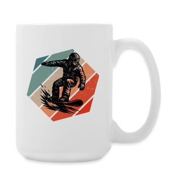 Motif de snowboard clair pour chaque jour - Grande tasse 440 ml - blanc - Droite