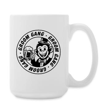 Groom Gang Polterabend Affe - Große Tasse 440 ml - Weiß - Rechts