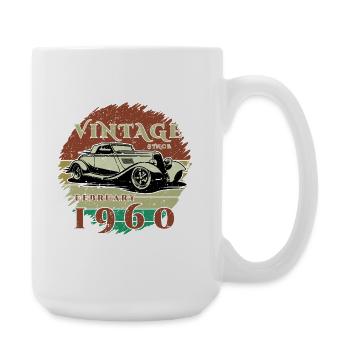 66. Geburtstag - Klassiker - Vintage since 02/1960 - Große Tasse 440 ml - Weiß - Rechts