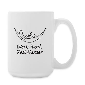 Work Hard Rest Harder Hammock - Large Mug 440 ml - white - Right