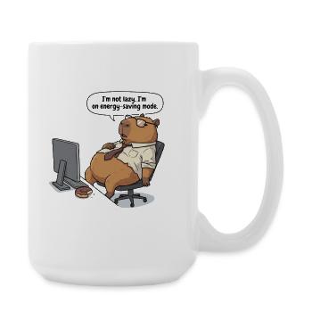 Castor capybara économe en énergie au travail - Grande tasse 440 ml - blanc - Droite