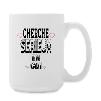 Suche nach einem ernsthaften unbefristeten Vertrag - Große Tasse 440 ml - Weiß - Rechts