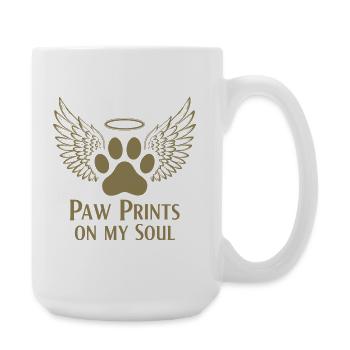 Pug Dog Nuage Ailes d’Ange Adieu Deuil - Grande tasse 440 ml - blanc - Droite
