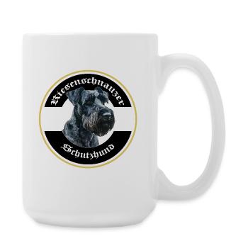 Riesenschnauzer Schutzhund Emblem - Große Tasse 440 ml - Weiß - Rechts