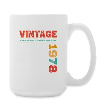 Vintage 1978 - Große Tasse 440 ml - Weiß - Rechts
