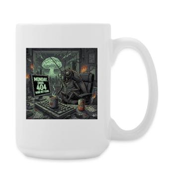 Post-Apocalyptic Monday - Roach Office Crisis - Large Mug 440 ml - white - Right