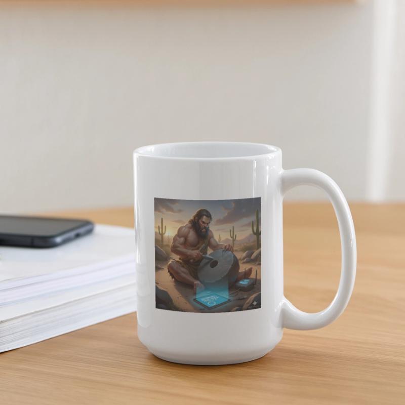 Caveman Tech Support – Das erste Tutorial Große Tasse 440 ml