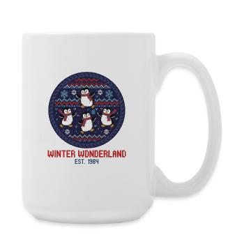 Motiv Winter wonderland Pinguine Winterwonderland - Große Tasse 440 ml - Weiß - Rechts