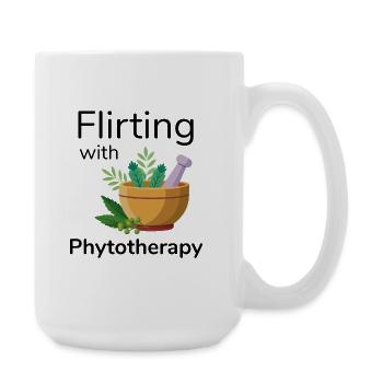 Herbalist Flirting With Phytotherapy Professional  - Large Mug 440 ml - white - Right