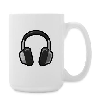 Headphones for electronic sound lovers - Large Mug 440 ml - white - Right