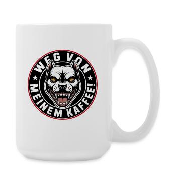 Weg Von Meinem Kaffee Logo - Große Tasse 440 ml - Weiß - Rechts