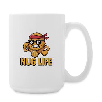 Nug Life - Funny T-Shirt - Large Mug 440 ml - white - Right