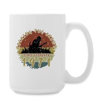 55th Birthday Rocking the crowd GIT 02/1971 - Large Mug 440 ml - white - Right