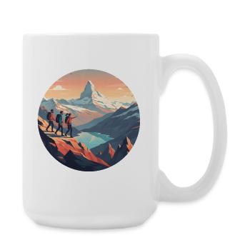 Wandern - Große Tasse 440 ml - Weiß - Rechts