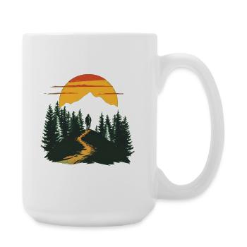 Wanderlust Explorer – Chemise de randonnée en plein air - Grande tasse 440 ml - blanc - Droite