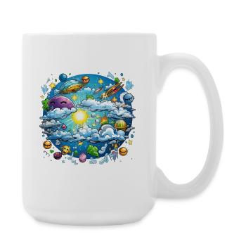Monde Fantastique du Cosmos des Nuages - Grande tasse 440 ml - blanc - Droite