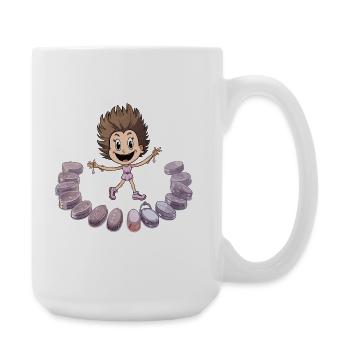 Macaron Tanzmädchen - Große Tasse 440 ml - Weiß - Rechts
