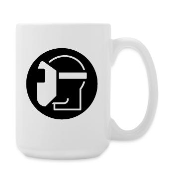 Schweißhelm, Schweißer, Schweißfachmann - Große Tasse 440 ml - Weiß - Rechts