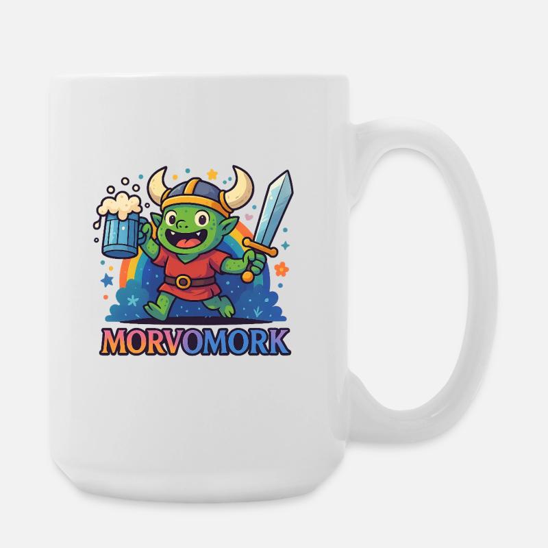 Goblin Viking Spaßheld - Große Tasse 440 ml - Weiß