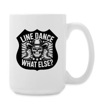 Line Dance Skull Western Shirt - Große Tasse 440 ml - Weiß - Rechts