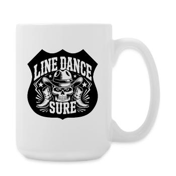 Line Dance Skull Western - Large Mug 440 ml - white - Right