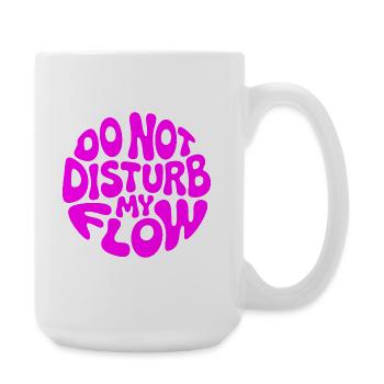 do not disturb my flow pink branded - Large Mug 440 ml - white - Right