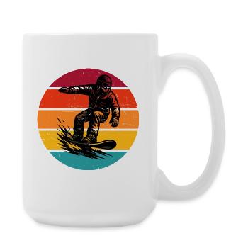 Simple Snowboard Idee für Snowboard - Große Tasse 440 ml - Weiß - Rechts