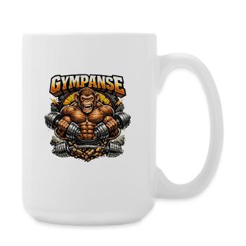 The sportiest monkey in the gym - Gympanse - Large Mug 440 ml - white - Right