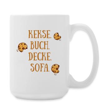 Cookies Book Blanket Sofa - Large Mug 440 ml - white - Right