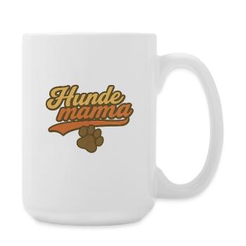 Hundemama Vintage Pfoten - Große Tasse 440 ml - Weiß - Rechts