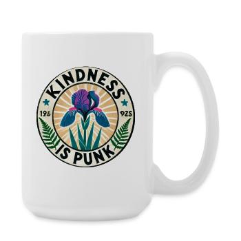 Freundlichkeit ist Punk-Iris-Patch - Große Tasse 440 ml - Weiß - Rechts