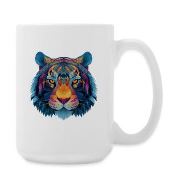 Tiger Head - Large Mug 440 ml - white - Right
