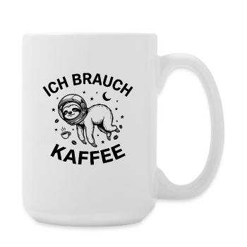 Ich brauch Kaffee - Große Tasse 440 ml - Weiß - Rechts