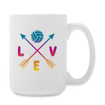 Volleyball Love - Große Tasse 440 ml - Weiß - Rechts