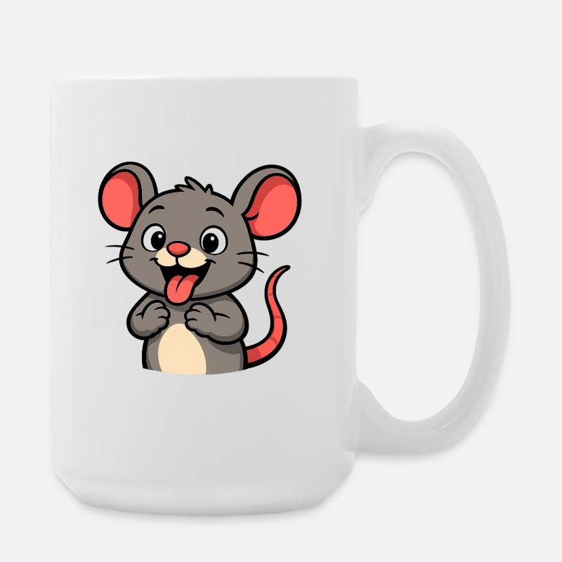 Naughty Mouse - Large Mug 440 ml - white