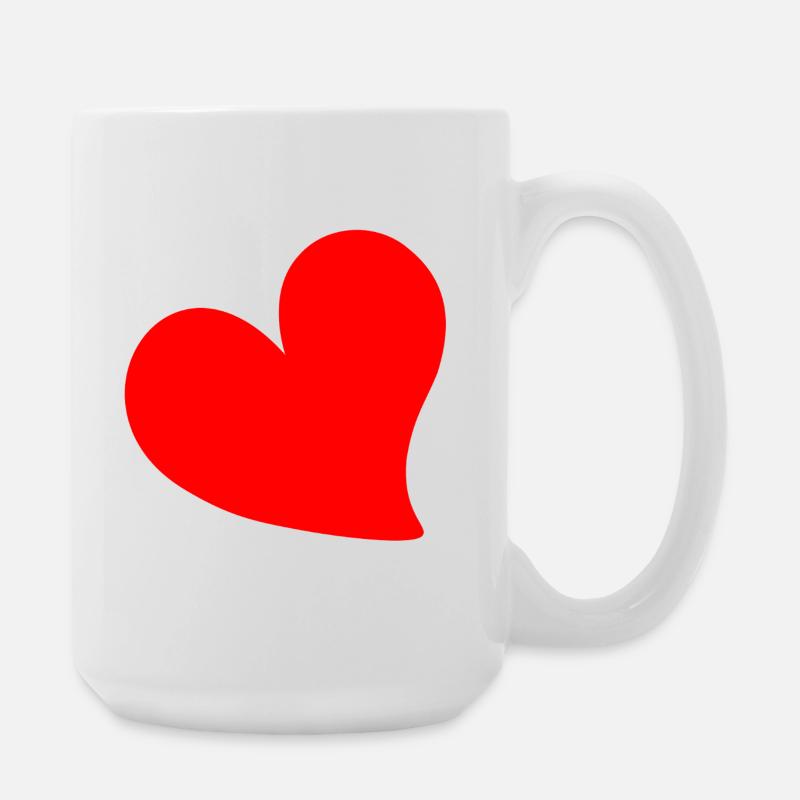 HERZ-VALENTINSTAG - Große Tasse 440 ml - Weiß