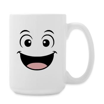 Bonne humeur - Grande tasse 440 ml - blanc - Droite