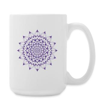 Mandala - Große Tasse 440 ml - Weiß - Rechts