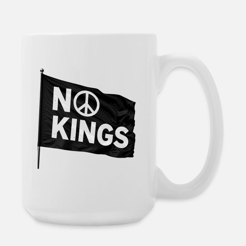 NO KINGS Peace - Large Mug 440 ml - white