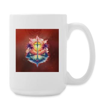 Solar Anchor in Tropical Paradise - Large Mug 440 ml - white - Right