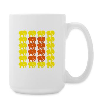 Éléphant - Grande tasse 440 ml - blanc - Droite