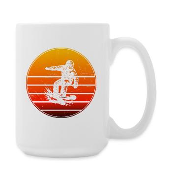 Klares Snowboard Motiv für jeden Tag - Große Tasse 440 ml - Weiß - Rechts