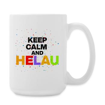 KEEP CALM AND HELAU! CARNIVAL CARNIVAL black - Large Mug 440 ml - white - Right