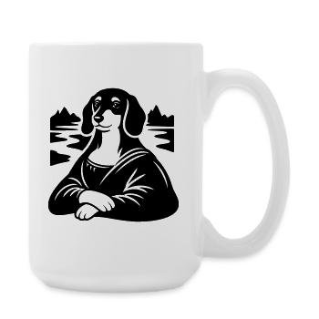 Portrait de Lisa teckel - Grande tasse 440 ml - blanc - Droite