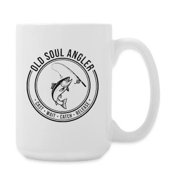 OLD_SOUL_ANGLER - Large Mug 440 ml - white - Right
