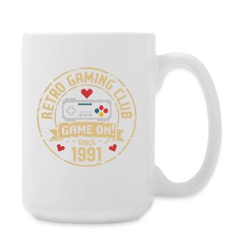 Vintage 1991 Birthday 1991 Gift 1991 - Large Mug 440 ml - white - Right