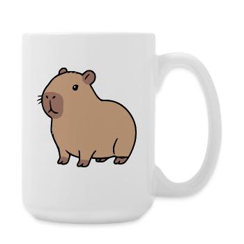 Capybara Wasserschwein  - Große Tasse 440 ml - Weiß - Rechts