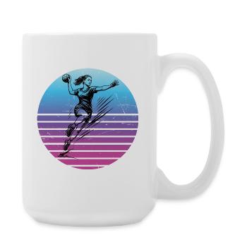 Ein Must Have für echte Handball fuer Frauen - Große Tasse 440 ml - Weiß - Rechts